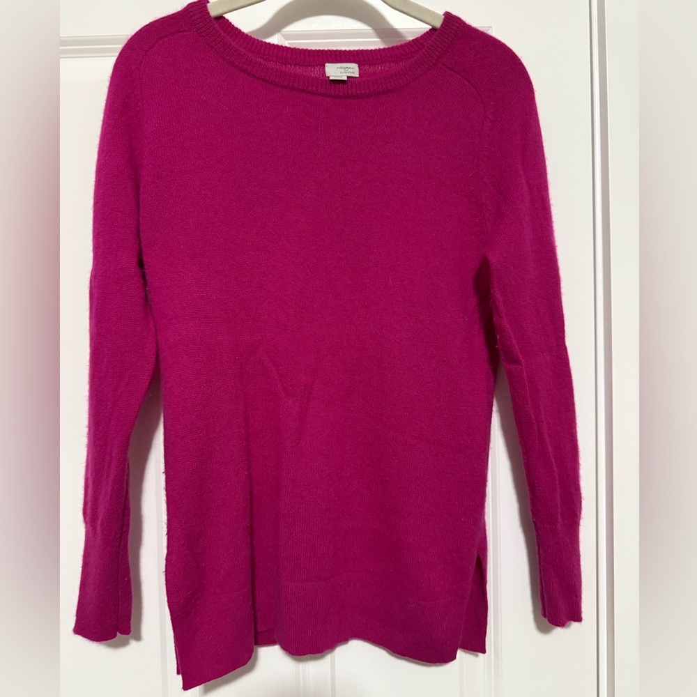 Halogen Cashmere Crew Neck Sweater in pink